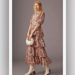 Anthropologie Kachel Paisley Maxi Dress